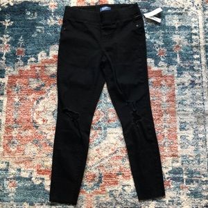 Distressed rockstar mid rise jeggings
